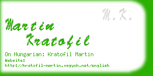 martin kratofil business card